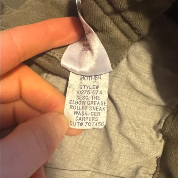 MOTHER Olive Green Trousers Anthropologie - Picture 6 of 6